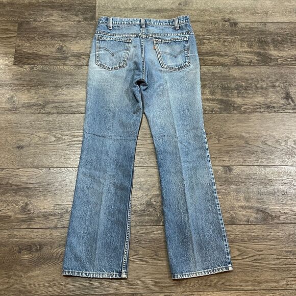 Vintage 90s Levis 517 Jeans USA Made Bootcut Distressed Light Wash Mens W34 L32 - Picture 7 of 12